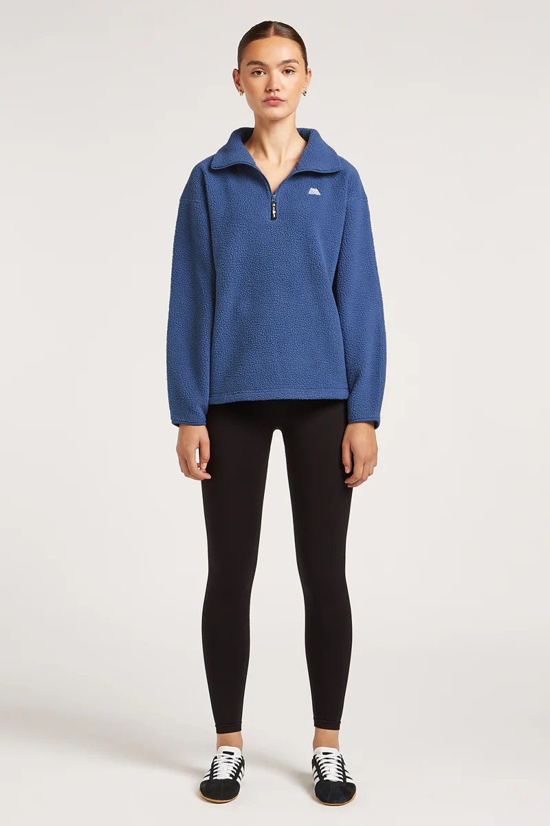 ALIX Half-Zip Denim Blue